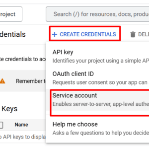 create credentials