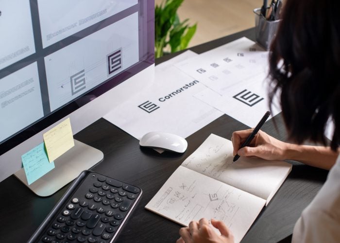 Asian woman Graphic designer working in office. Artist Creative Designer Illustrator Graphic Skill Concept.